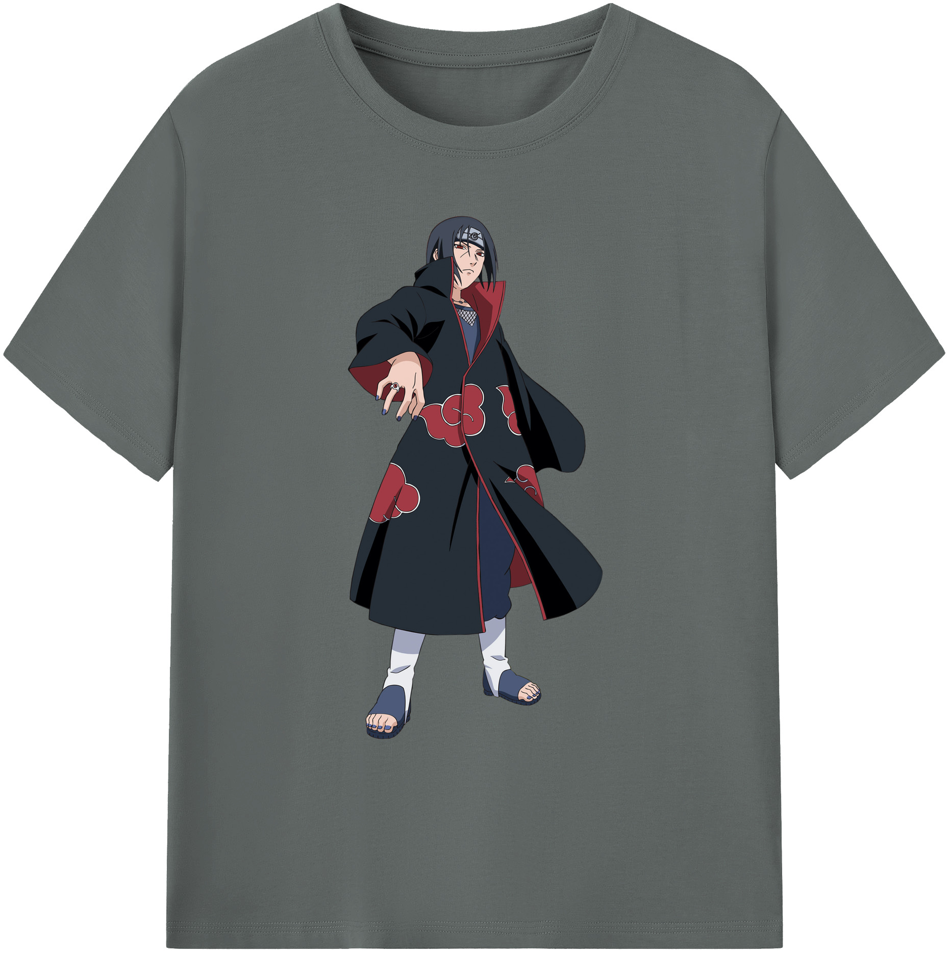 （画像用） NARUTO -ナルト- うちは イタチ Uchiha Itachi 綿100％ メンズ半袖Tシャツ｜肌触りやわらか＆通気性